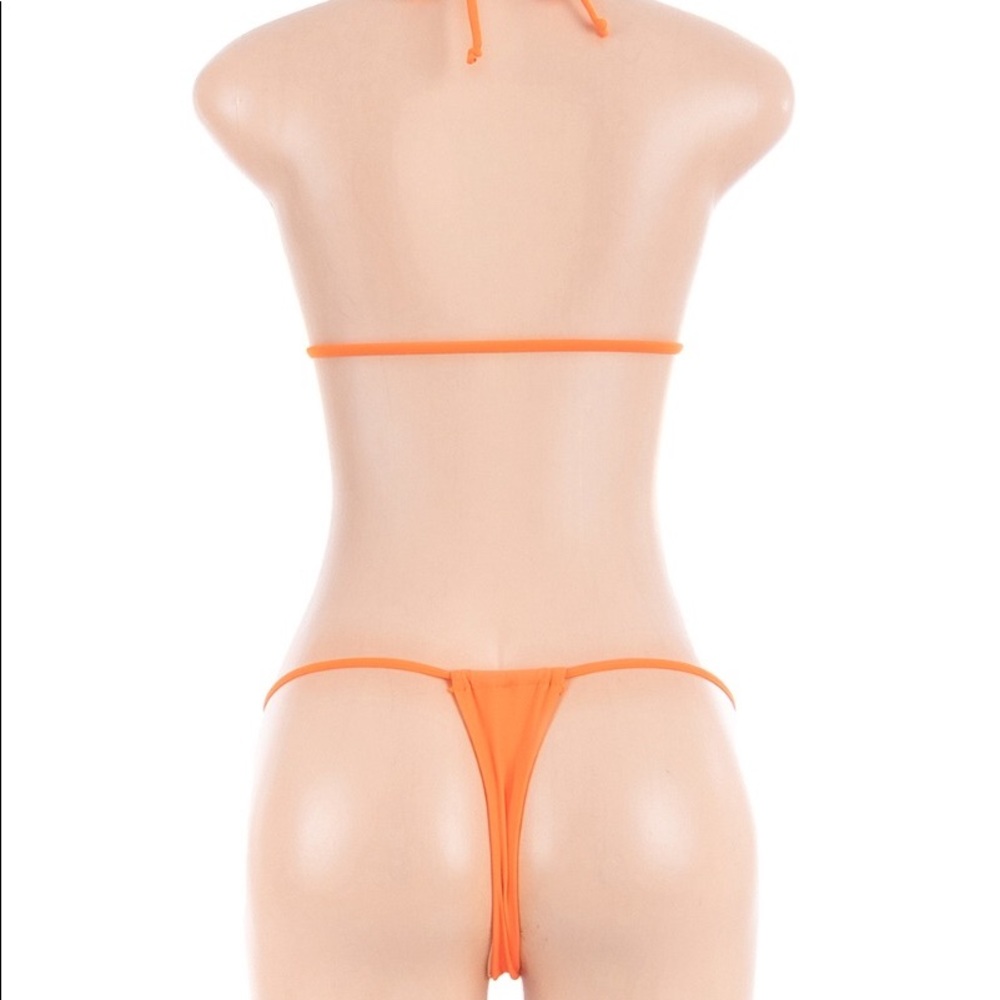 NEW‼️ORANGE PADDED HALTER NECK- bikini - Picture 4 of 4